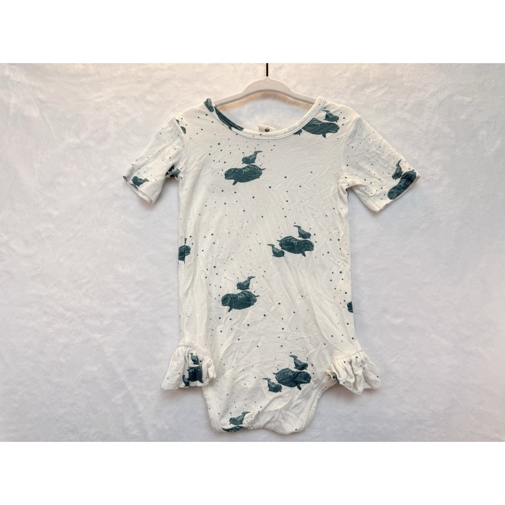 Bamboo Ruffle Kate‎ Quinn Sea Life Whale Print One-Piece 18-24